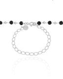 Choker Bolas Geométricas Pretas e Lisas Douradas Ródio Branco