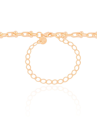 Choker Elos em U 5 mm Banhado a Ouro 18K - 30 cm