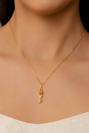 Gargantilha Veneziana Abraço Banhado a Ouro 18K - 45 cm