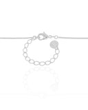 Gargantilha Veneziana Abraço Mix de Banhos Ródio Branco - 45 cm