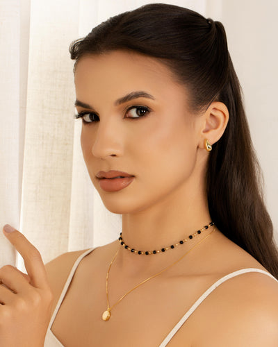 Colar Veneziana Redondo Liso Banhado a Ouro 18K - 45 cm