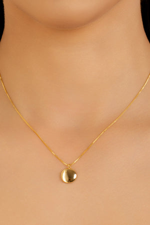 Gargantilha Veneziana Redondo Liso Banhado a Ouro 18K - 45 cm