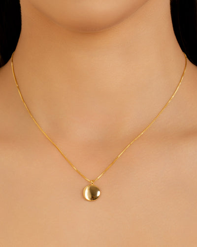 Colar Veneziana Redondo Liso Banhado a Ouro 18K - 45 cm