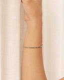 Pulseira Plaquinhas Duplas Ródio Branco