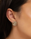 Brinco Flor Lisa 1.8 cm Ródio Branco