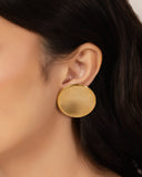 Brinco Redondo Liso 3.7 cm Banhado a Ouro 18K