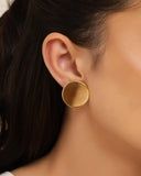 Brinco Redondo Liso 2.5 cm Banhado a Ouro 18K