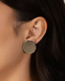 Brinco Redondo Liso 2.5 cm Ródio Branco