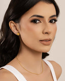 Brinco Pássaro Liso 8 mm Banhado a Ouro 18K