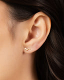 Brinco Pássaro Liso 8 mm Banhado a Ouro 18K