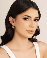 Piercing Torcido Liso Banhado a Ouro 18K