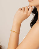 Bracelete Torcido Nó 9 mm Banhado a Ouro 18K