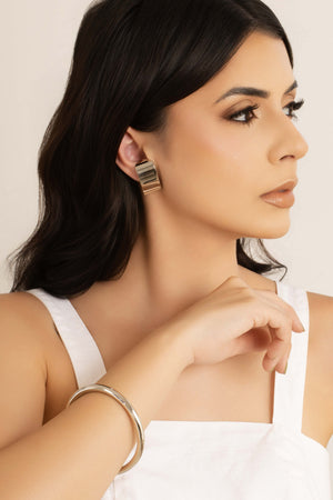 Bracelete Redondo Tubo Liso Fechado Ródio Branco