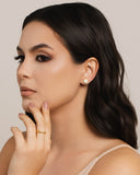 Anel X Cravejado Cristal Tamanho 13 Banhado a Ouro 18K