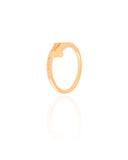 Anel T Cravejado Cristal Tamanho 13 Banhado a Ouro 18K