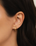 Brinco Argola Click Lisa 1.2 cm Banhado a Ouro 18K