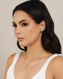 Trio Gotas Cristal Ródio Branco