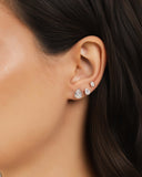 Trio Gotas Cristal Ródio Branco