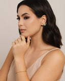 Bracelete Ondas 3 mm Banhado a Ouro 18K