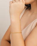 Bracelete Ondas 3 mm Banhado a Ouro 18K