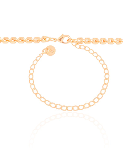 Choker Elos Duplos 4 mm Banhado a Ouro 18K - 35 cm