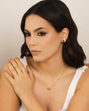 Gargantilha Veneziana Borboleta Vazada Banhado a Ouro 18K - 45 cm