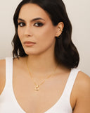 Gargantilha Veneziana Redondo Texturizado Banhado a Ouro 18K - 45 cm