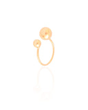 Anel Bolas Lisas Tamanho 22 Banhado a Ouro 18K