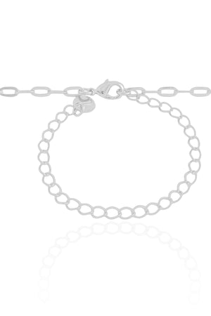 Choker Elos Bolas Lisas Ródio Branco