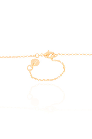 Gargantilha Elos Palitos Duplos Cravejado Cristal Banhado a Ouro 18K - 40 cm