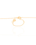 Gargantilha Elos Palitos Duplos Cravejado Cristal Banhado a Ouro 18K - 40 cm