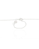 Gargantilha Elos Palitos Duplos Cravejado Cristal Ródio Branco - 40 cm