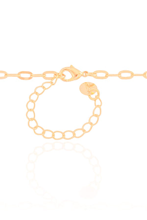 Gargantilha Elos Bola Lisa 12 mm Banhado a Ouro 18K - 45 cm