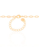 Gargantilha Elos Bola Lisa 12 mm Banhado a Ouro 18K - 45 cm