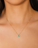 Conjunto Gota Turmalina Cravejado Cristal Banhado a Ouro 18K