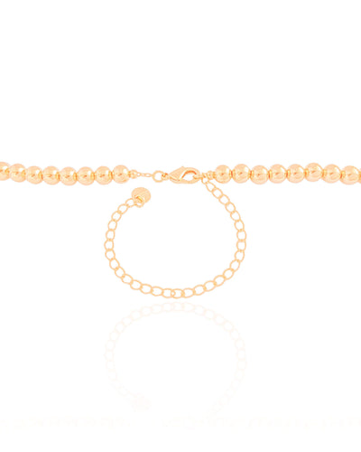 Choker Bolas Lisas 6 mm Banhado a Ouro 18K - 35 cm