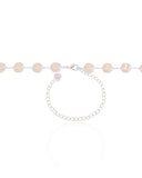 Choker Pérolas Achatadas 8 mm Ródio Branco