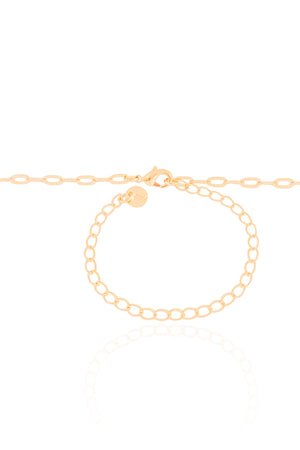 Choker Elos Pérolas Banhado a Ouro 18K