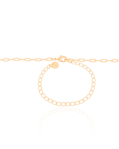 Choker Elos Pérolas Banhado a Ouro 18K - 35 cm