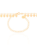 Choker Plaquinhas Corações Banhado a Ouro 18K