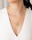 Gargantilha Veneziana Coração Flat Liso Banhado a Ouro 18K - 45 cm