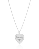 Gargantilha com Pingente Coração Flat Personalizado Liso Ródio Branco - 45 cm