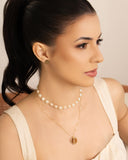 Gargantilha Veneziana Redondo Flat Liso Banhado a Ouro 18K - 45 cm