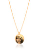 Gargantilha com Pingente Redondo Personalizado Flat Liso Banhado a Ouro 18K - 45 cm