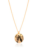 Gargantilha com Pingente Redondo Personalizado Flat Liso Banhado a Ouro 18K - 45 cm