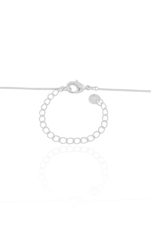 Gargantilha Veneziana Redondo Flat Liso Ródio Branco - 45 cm