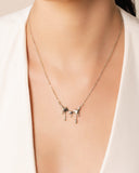 Gargantilha Elos Derretido Liso Ródio Branco - 45 cm