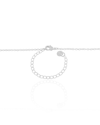 Colar Elos Derretido Liso Ródio Branco - 45 cm