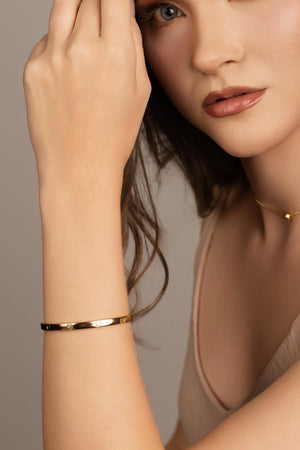 Bracelete Parafusos 4 mm Banhado a Ouro 18K