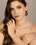 Pulseira Elos Torcidos 4 mm Banhado a Ouro 18K